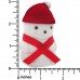 White Velour Snowman Snow Girl Gift Box, Ring, Earrings, Etc 1020054-12PK
